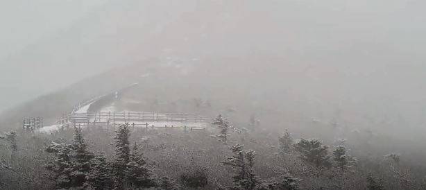 比去年早15天! 韩国雪岳山降初雪 官方宣布冬天来了!