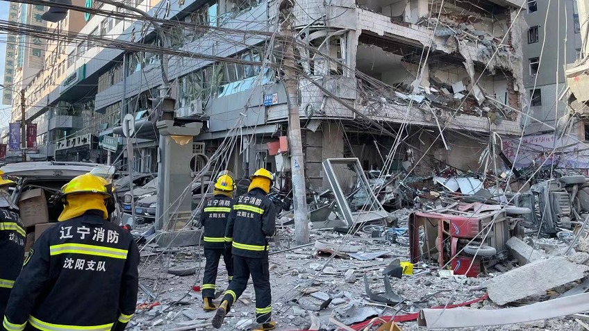 沈阳一酒店发生燃气爆炸事故 已致1死33伤