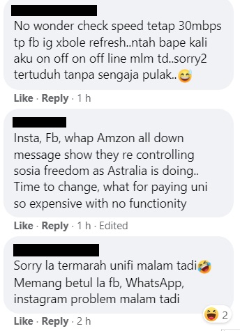 WhatsApp脸书IG昨晚大当机·网民:抱歉错怪了Unifi
