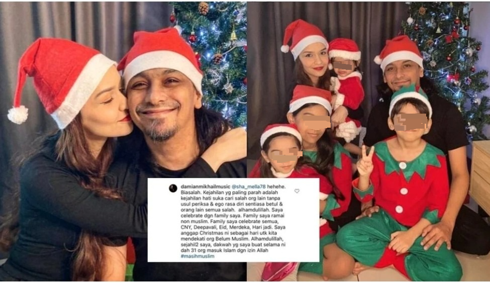 全家庆祝圣诞节被骂·马来艺人:我的家庆祝大马所有节日”
