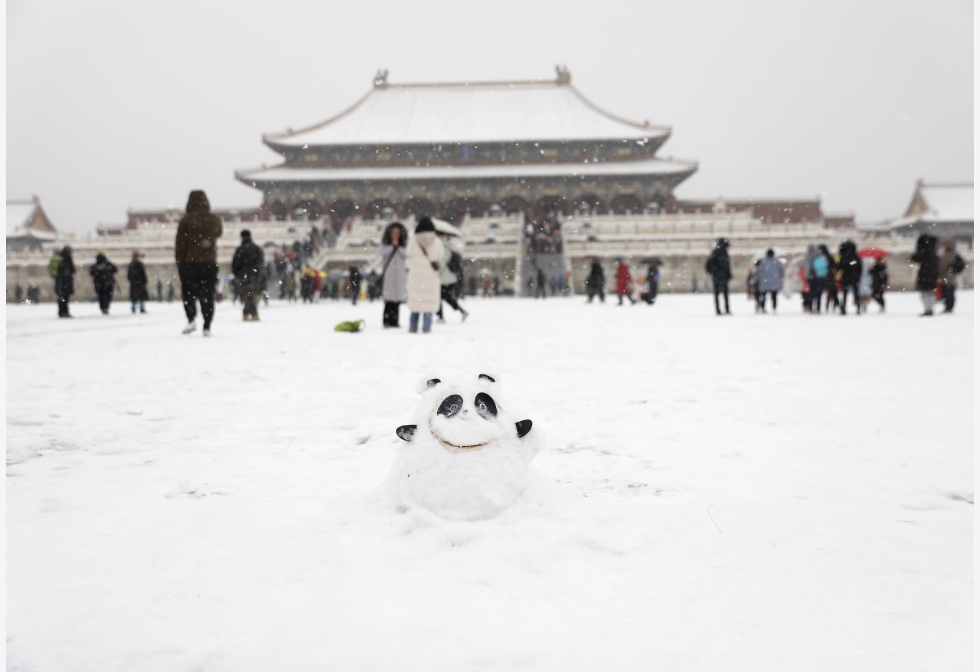 冬奥迎虎年首场雪 北京发「暴雪蓝色预警」