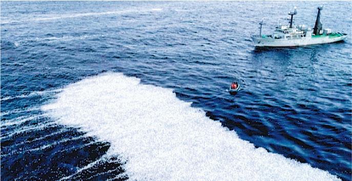 拚图)渔船故障 法海面现10万鳕鱼浮尸