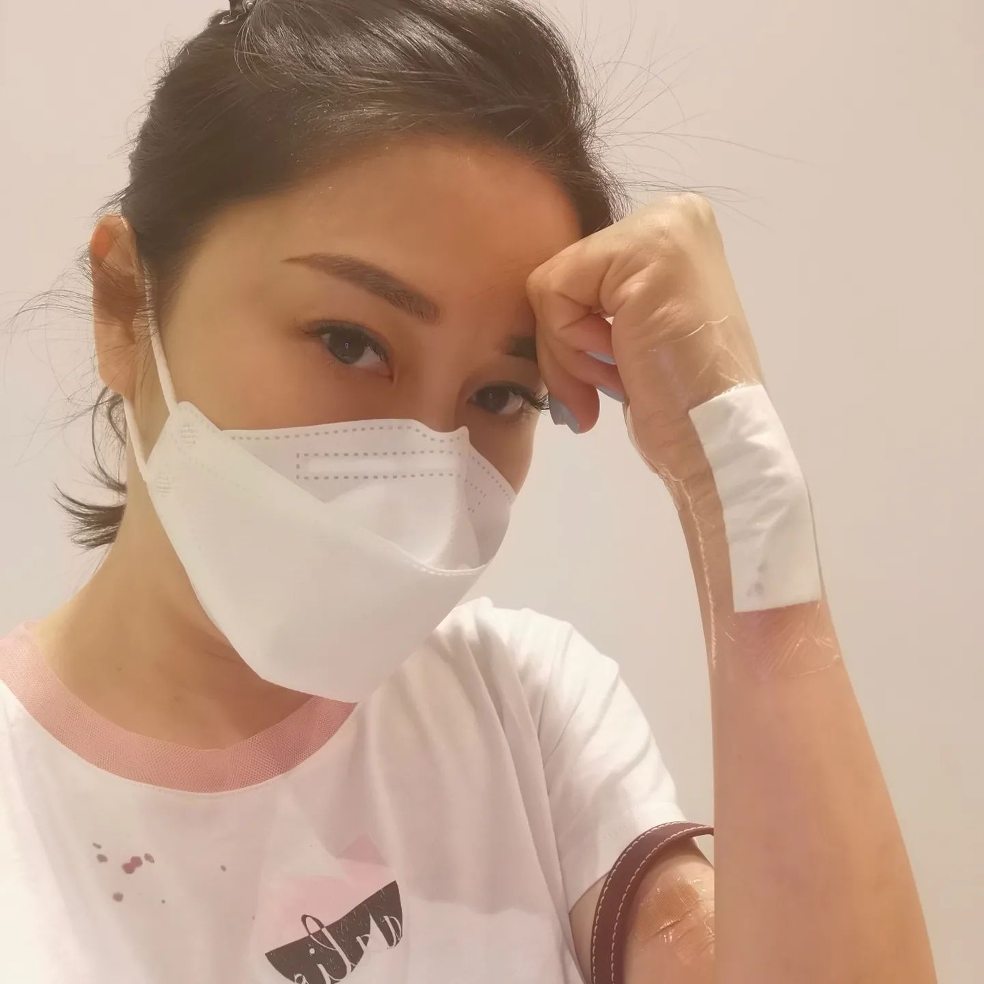 黎淑贤遭豹猫袭击 全身血迹斑斑紧急入院