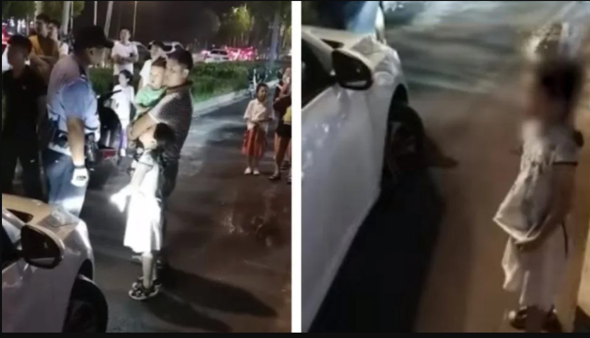 母险遭车撞!6岁女童轰车主:下来道歉