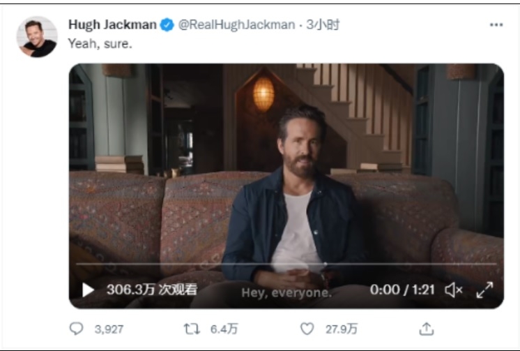 晓治积曼回归演金钢狼! 死侍亲证2024上映