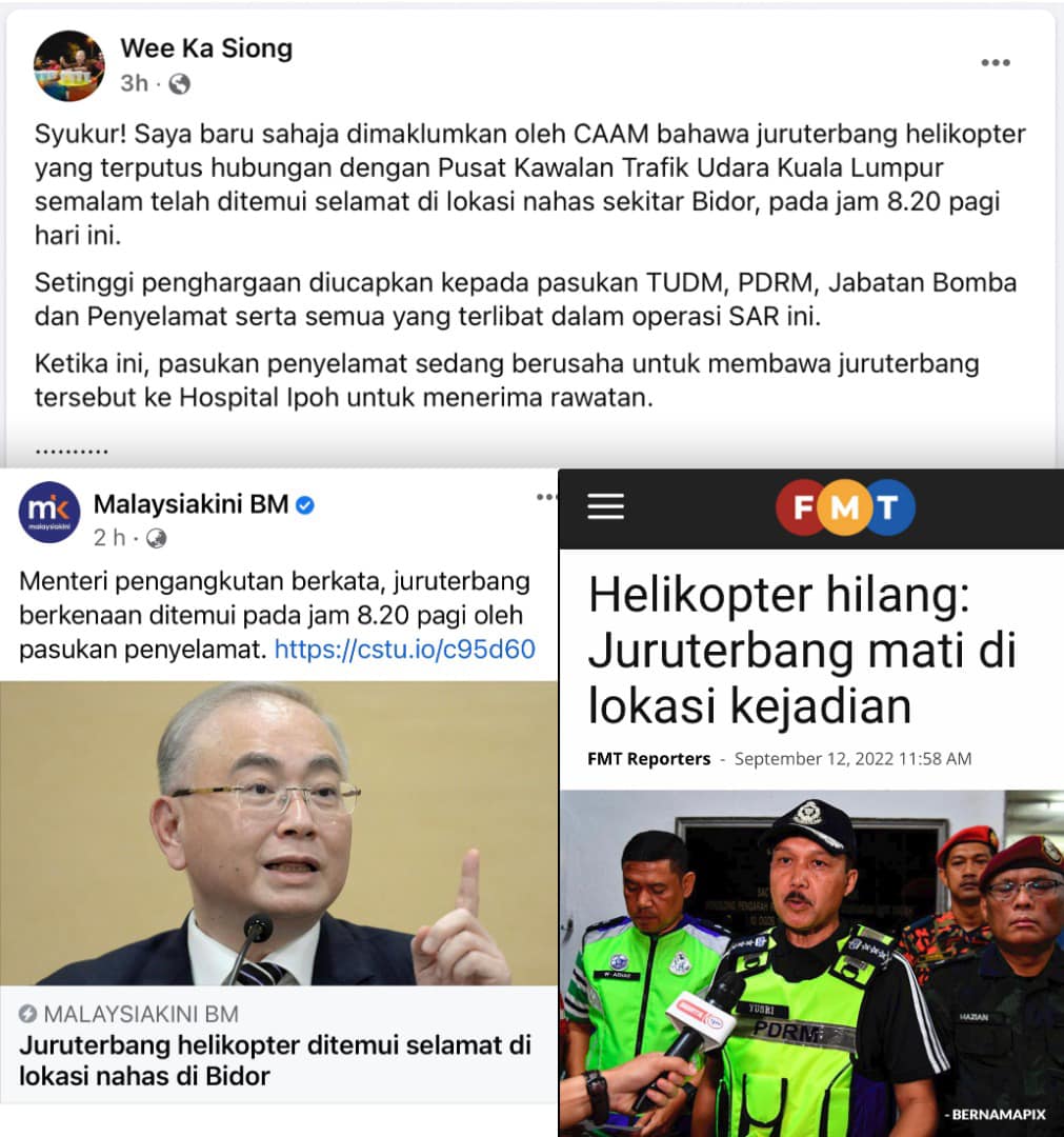 飞机失事不应发布假新闻,林冠英:魏家祥使大马尴尬
