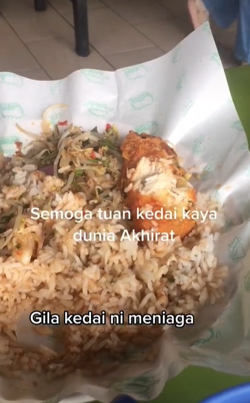 视频 | 马来杂菜饭有鸡有鱼·3人份食物+饮料才RM13!