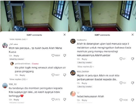洪灾登州祈祷室严重淹水 网:祈祷垫神奇没事!