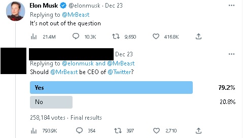 美知名网红自荐当新CEO 推特老板回复:有可能!