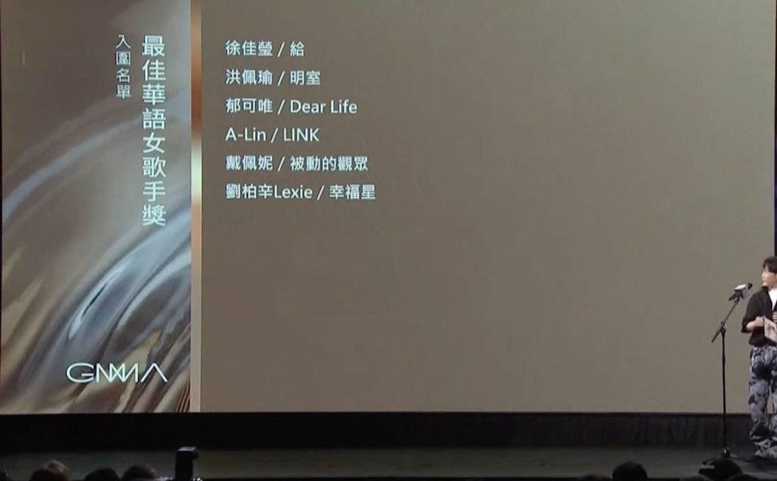 金曲奖入围|戴佩妮争歌后 周杰伦只入围1项