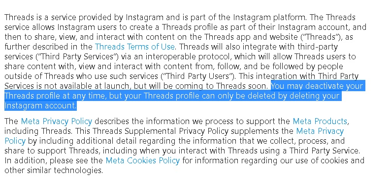用户注意!META:注销Threads账号 IG账号同步消失