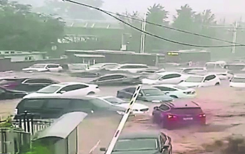 视频|北京门头沟暴雨惊见“游车河” 大量汽车在泥水中漂流