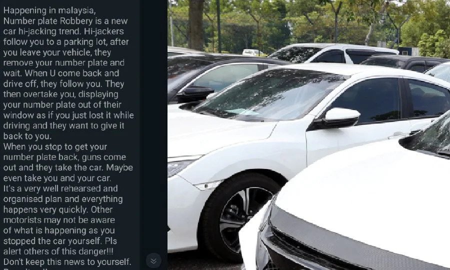 “小姐,你的车牌掉了!” 匪徒借还车牌实为抢车