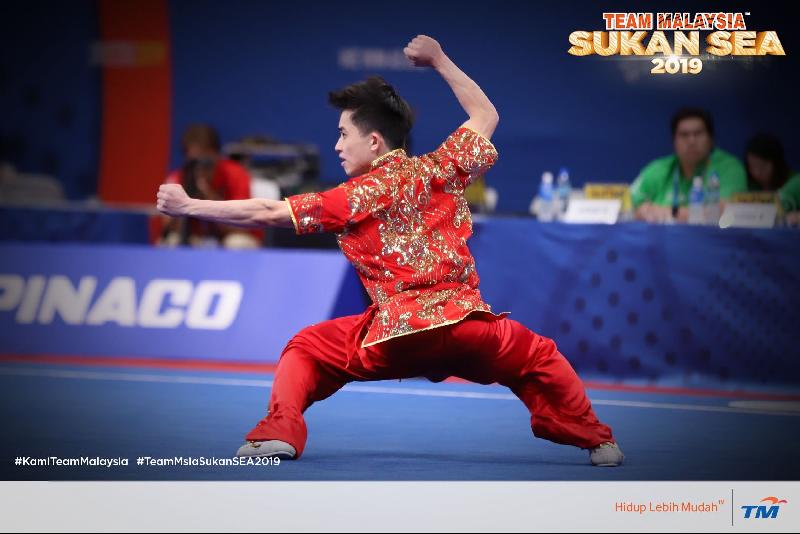 杭州亚运武术赛首日上演 黄永升陈思萱争大马首牌