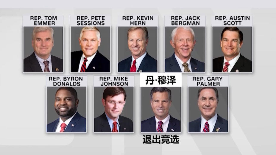 1人退出 美国共和党8人角逐众议长