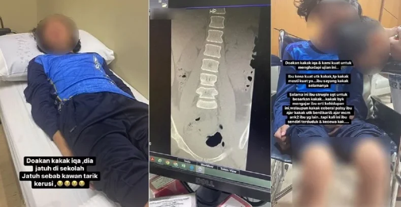 视频|同学玩拉椅子恶作剧 女童脊椎重伤卧床不起