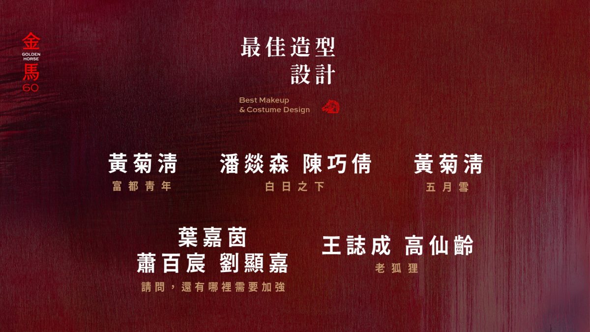 金马60|黄淑惠双入围最佳原创电影歌曲 《五月的人》被张吉安改到险放弃