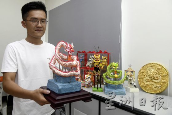 手作达人陈振耀/巧手捏出超可爱仿真袖珍舞龙舞狮