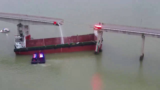撞断沥心沙大桥船主已被控制