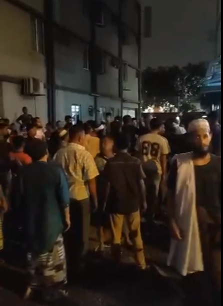 网传吉隆坡批发公市打架视频,警证实因一对夫妻误会引争执