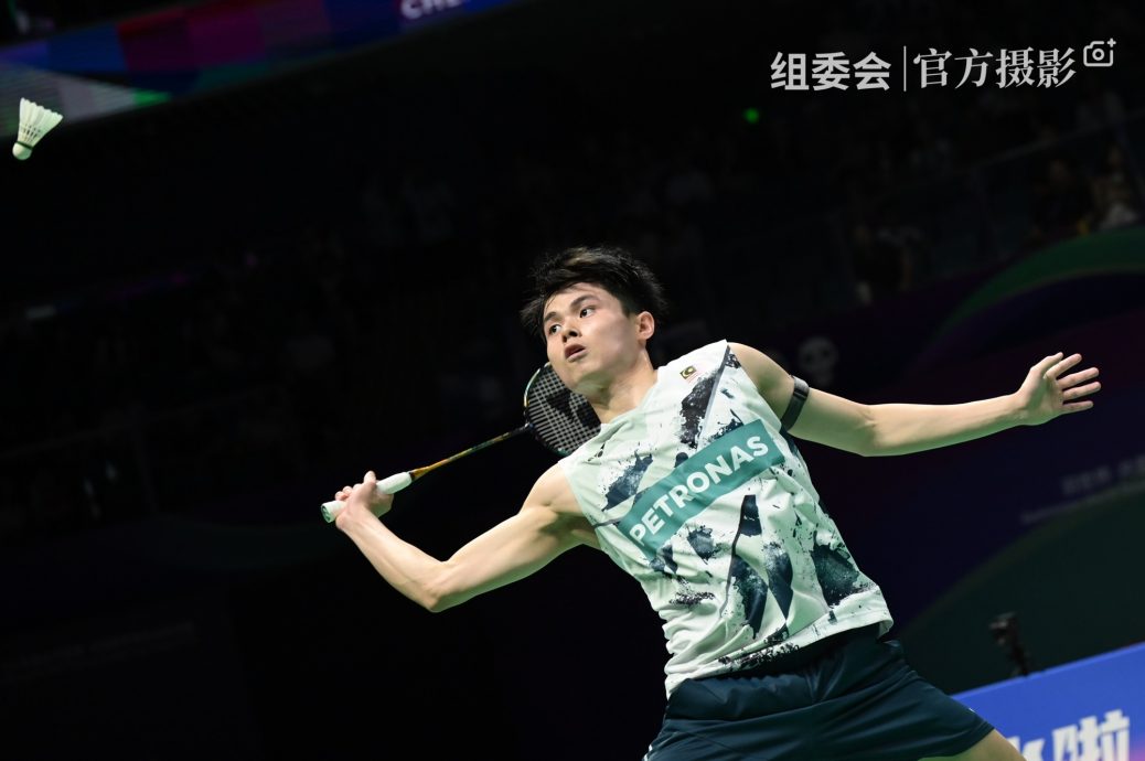 2024成都汤尤杯|“我在场上尽了200%努力” 贺首维自豪首秀摘胜
