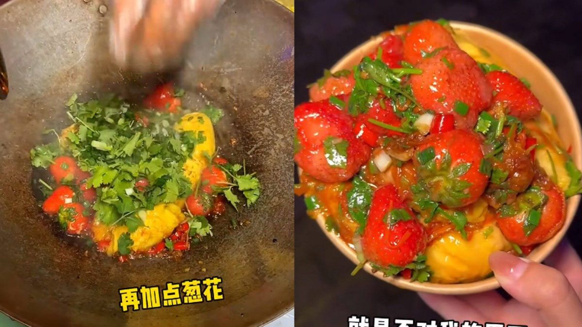 拼盘∕敢不敢试?“榴莲草莓盖浇饭”火到泰国 网友:放过榴梿吧