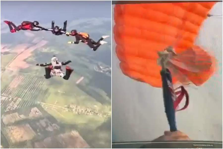 俄男遭降落伞缠住 逾万呎高空坠地亡