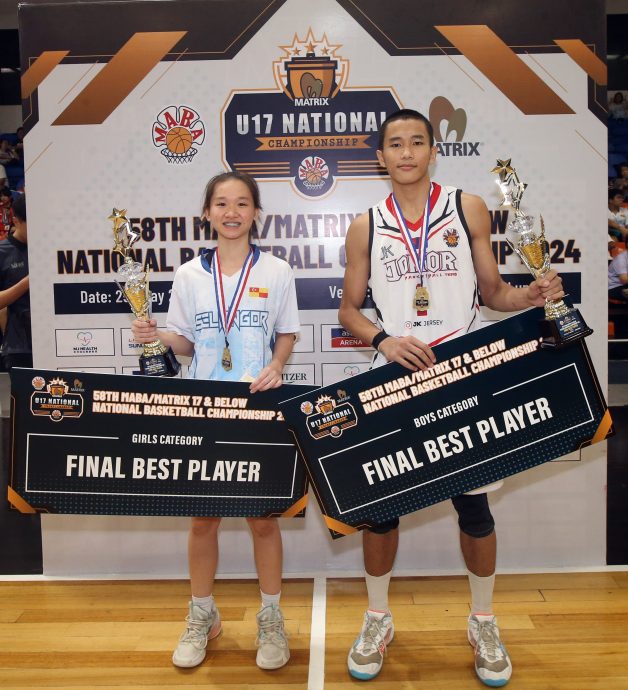 全国U17篮球赛|许智恒夺男MVP归功团队 洪紫珊连续2届膺女MVP