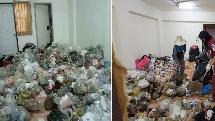 女子租住一年后搬走 满屋垃圾熏昏屋主