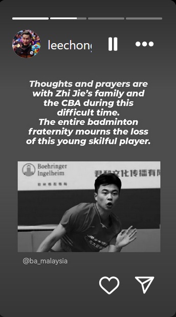 张志杰猝死事件| “应审视选手赛程安排” 李宗伟:世羽联需改进医疗