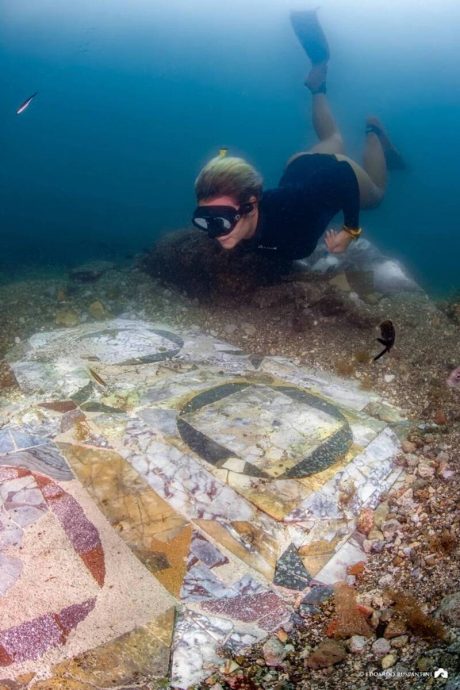 沉睡海底2000年!“罗马拉斯维加斯”奢华地板重见天日