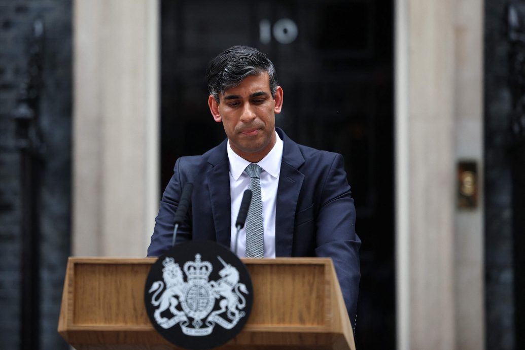 苏纳克宣布辞去英国首相职务