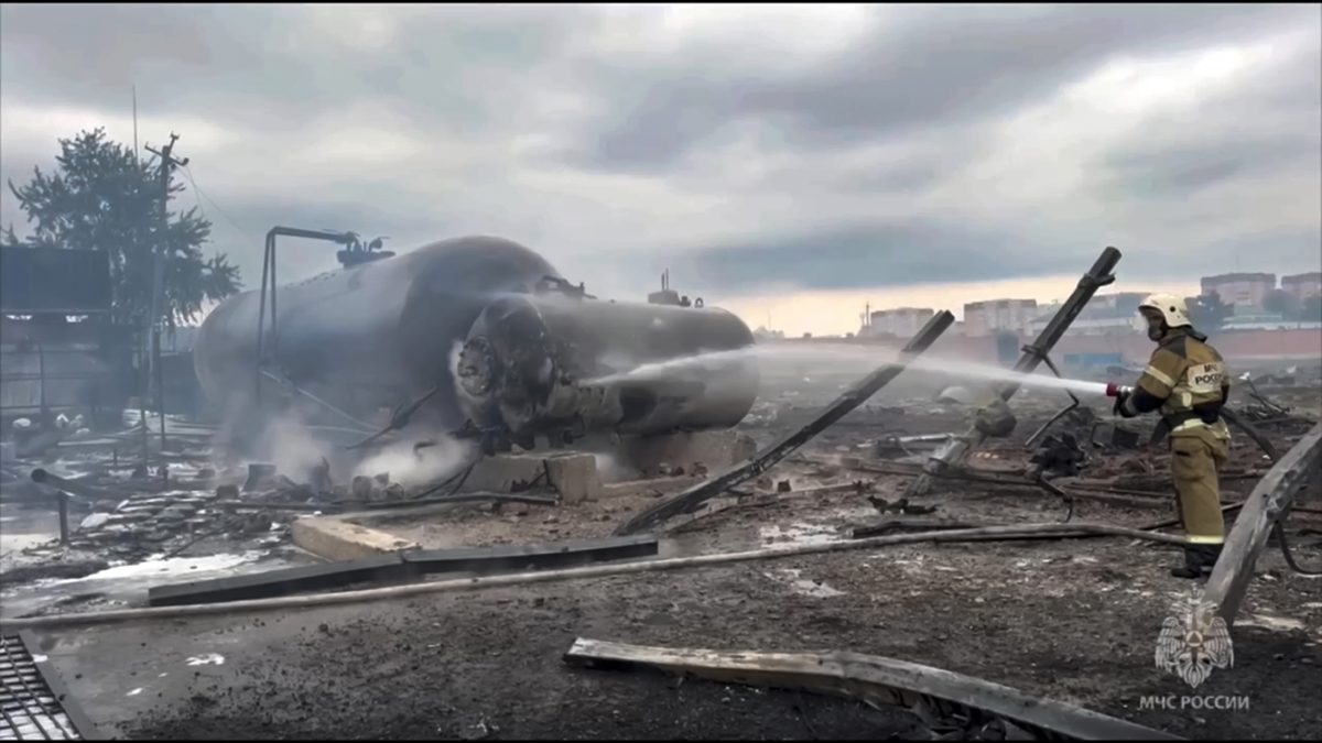 (视频)车臣油站大爆炸酿4死5伤 火球冲天画面曝