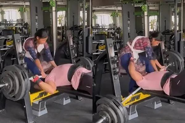 视频|举重选手挑战165kg杠铃遭压颈! 挣扎25秒失知觉 妻子目睹冲前救夫