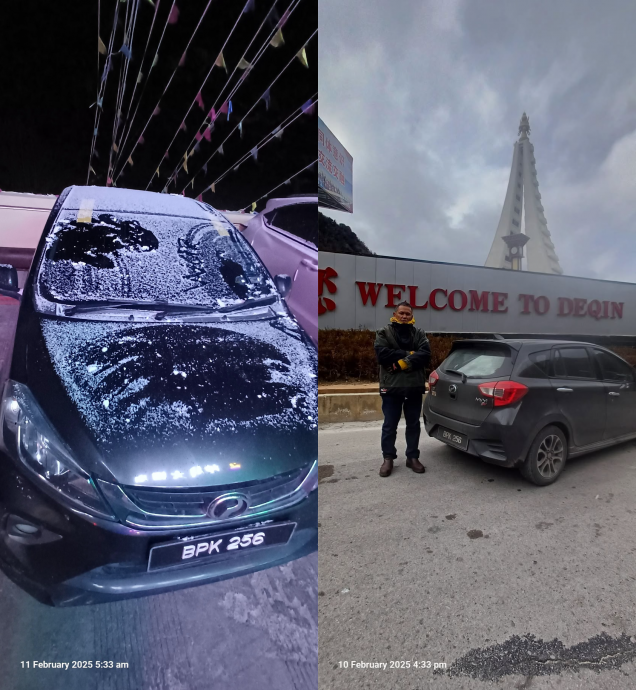 Myvi再创壮举! 车主驾着它去中国下雪地方旅行