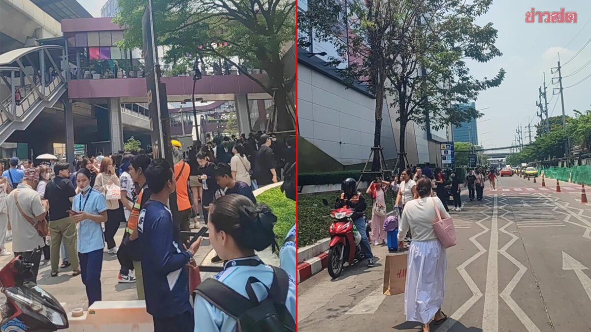 网民称曼谷知名商场在摇晃 大批游客惊慌出逃