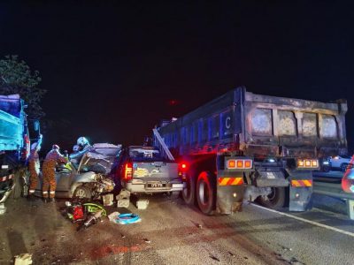 罗里半夜无预警泊在快车道酿3死3伤!