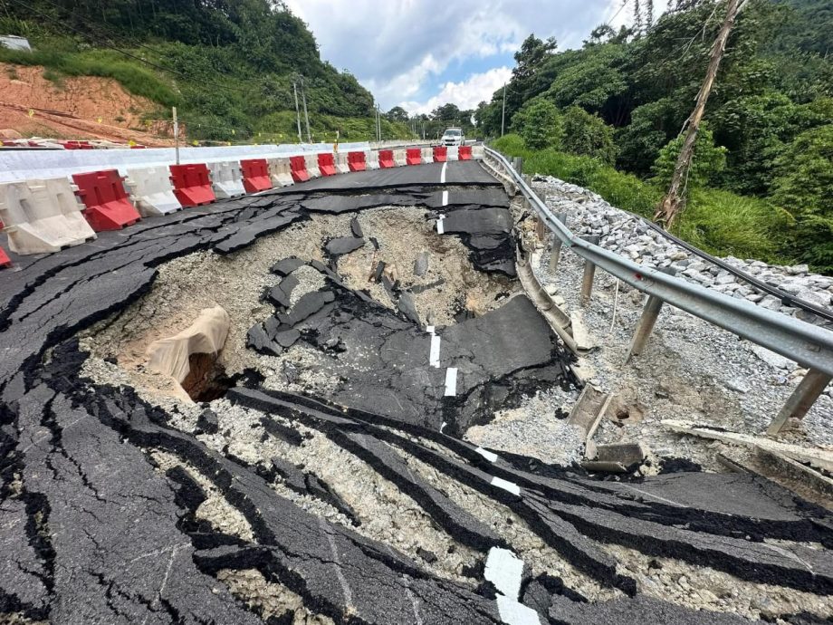 全:已签发/话望生至罗京高原路段又出现大坑洞