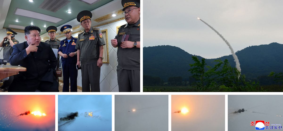朝鲜试射两种新型防空导弹 金正恩观摩