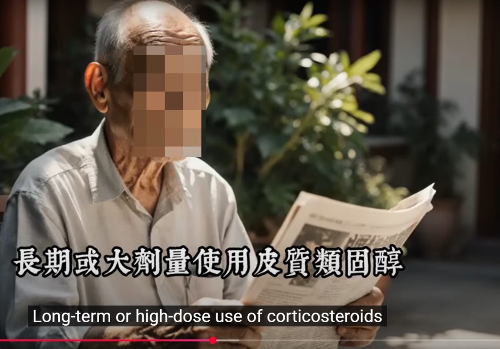 全国版/【求真】|“长者别吃类固醇”视频 医生:八成没错但夸大