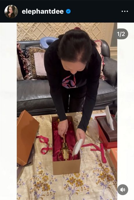 收小S金钟奖杯又哭又笑 S妈:补偿我的心