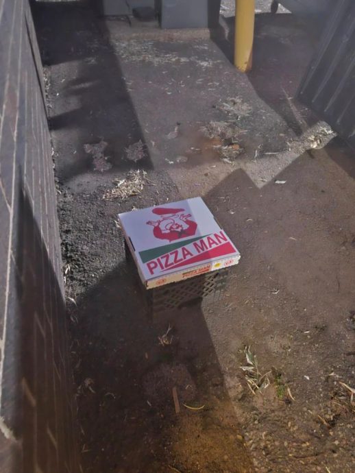暖势力 不忍发现有人翻垃圾桶觅食 披萨店老板暖心告示免费供餐