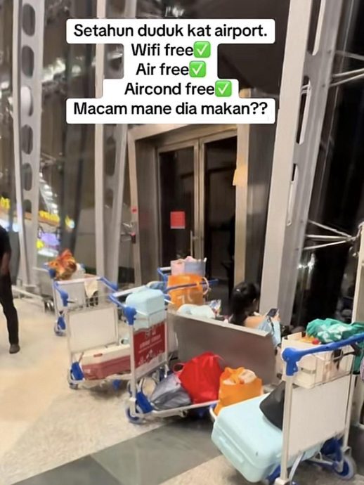 自MCO滞留 “住”停车场及餐馆区 警查外国人流浪KLIA