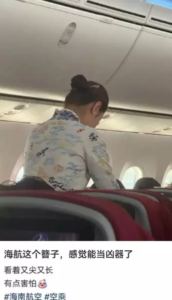 海南航空空姐佩戴长发簪执勤引发高空安全隐忧