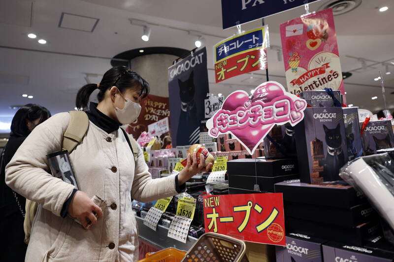 因为通胀 日本女性情人节送巧克力意愿下降