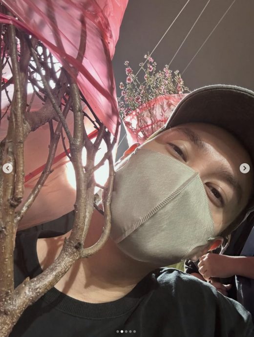 过年前爆意外动手术 朱敏瀚坐轮椅逛花市
