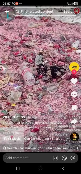 (国际)早班车/非法垃圾场现大量碎钞 印尼勿加泗环境局:是真钞,正查来源