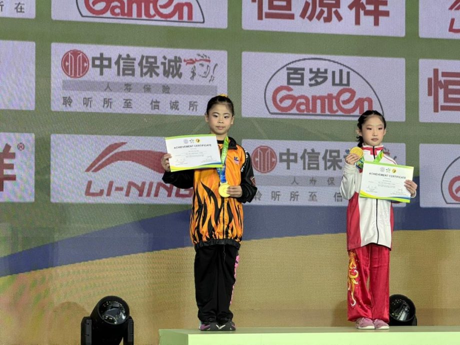 世青武术赛|女子儿童刀术赛并列冠军 黄禹棠贡献大马第3金