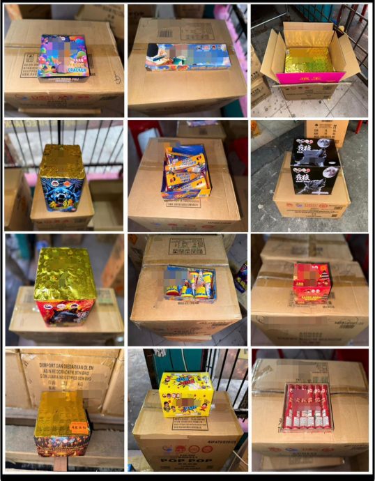 警突击巴生卫星市住家 揭藏272箱炮竹逮2男