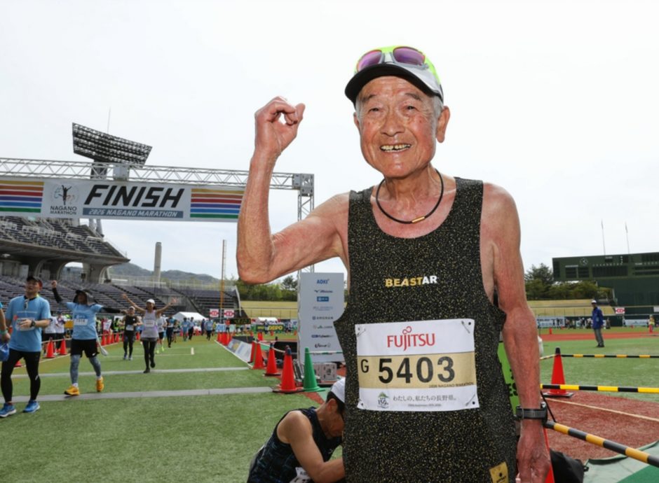 长野马拉松赛场佳话 90岁长者以惊人速度刷新日本纪录